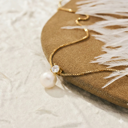 Golden Pearl Elegance Necklace