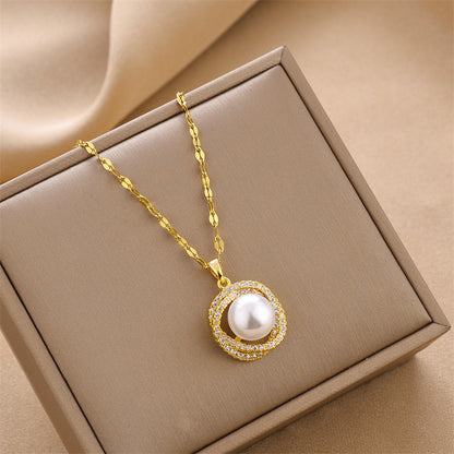 Orbital Pearl Necklace