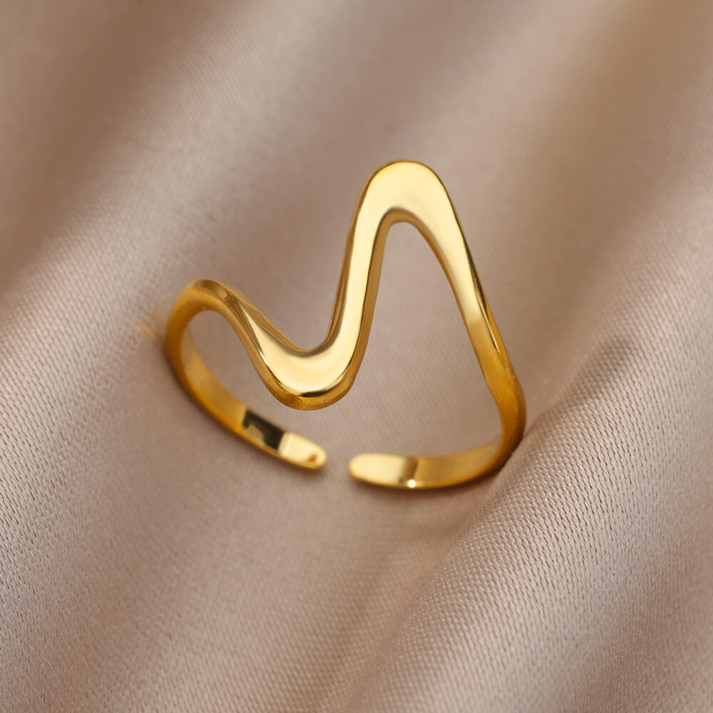 Waves of Gold Ring