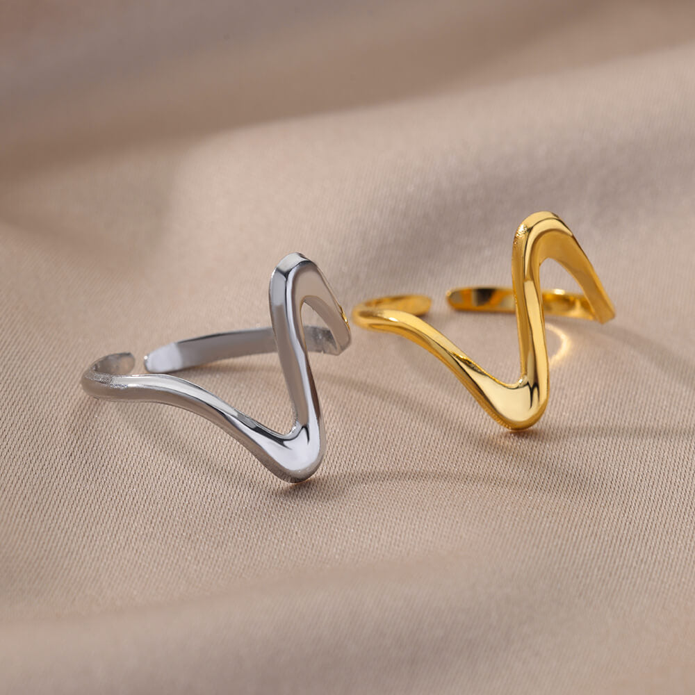 Waves of Gold Ring
