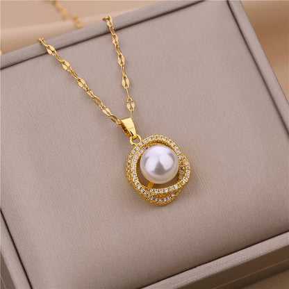 Orbital Pearl Necklace